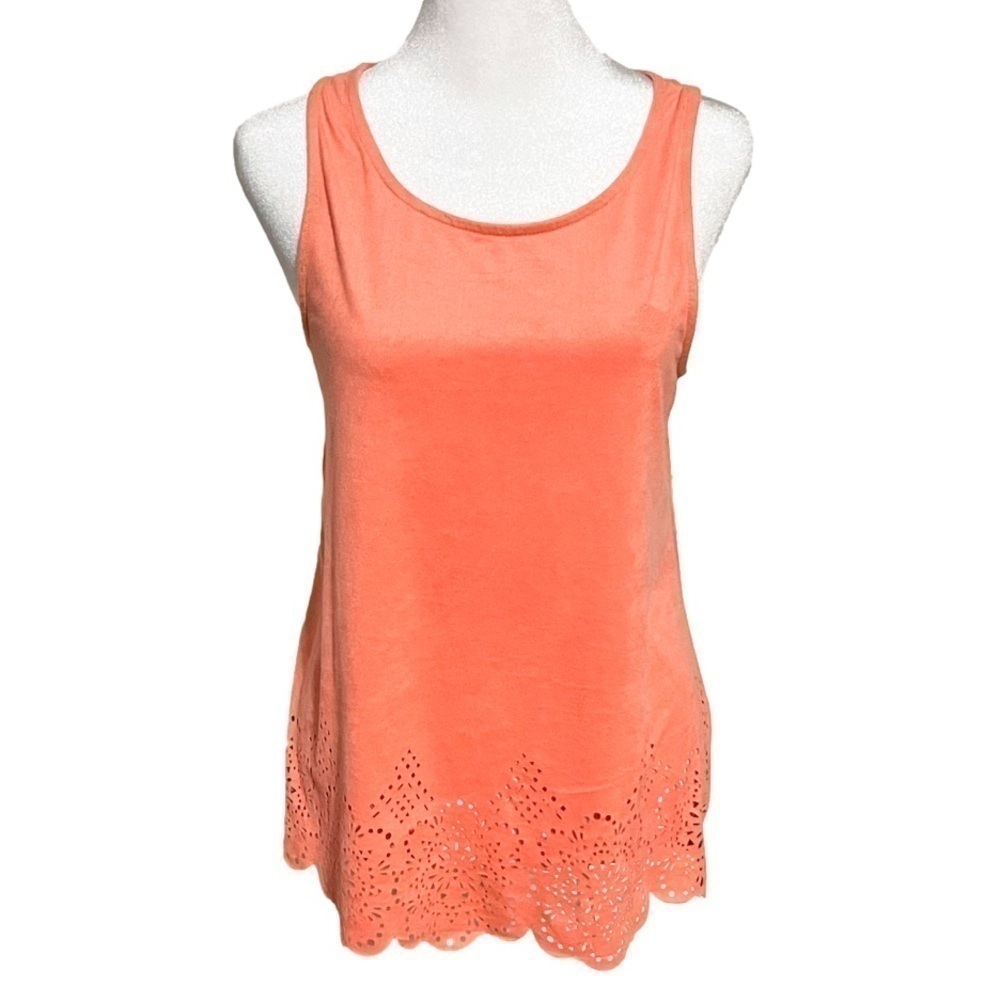 CATO Peach Tank Top w/ Scalloped Hem (Sz XL)